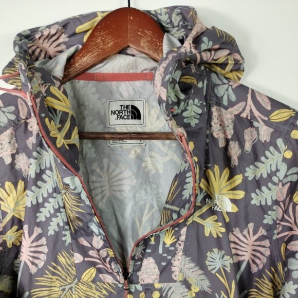 North Face Fanorak Hooded Jacket Woodland Floral Large Pockets Travel Casual - Picture 4 of 11